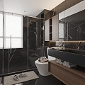 Toilet Bathroom Toilet WC Public Toilet Toilet Bathroom Shower Room Toilet Washbasin Shower Partition Shower Room 3d model