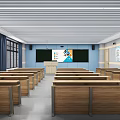 Modern classroom wisdom classroom 3d model