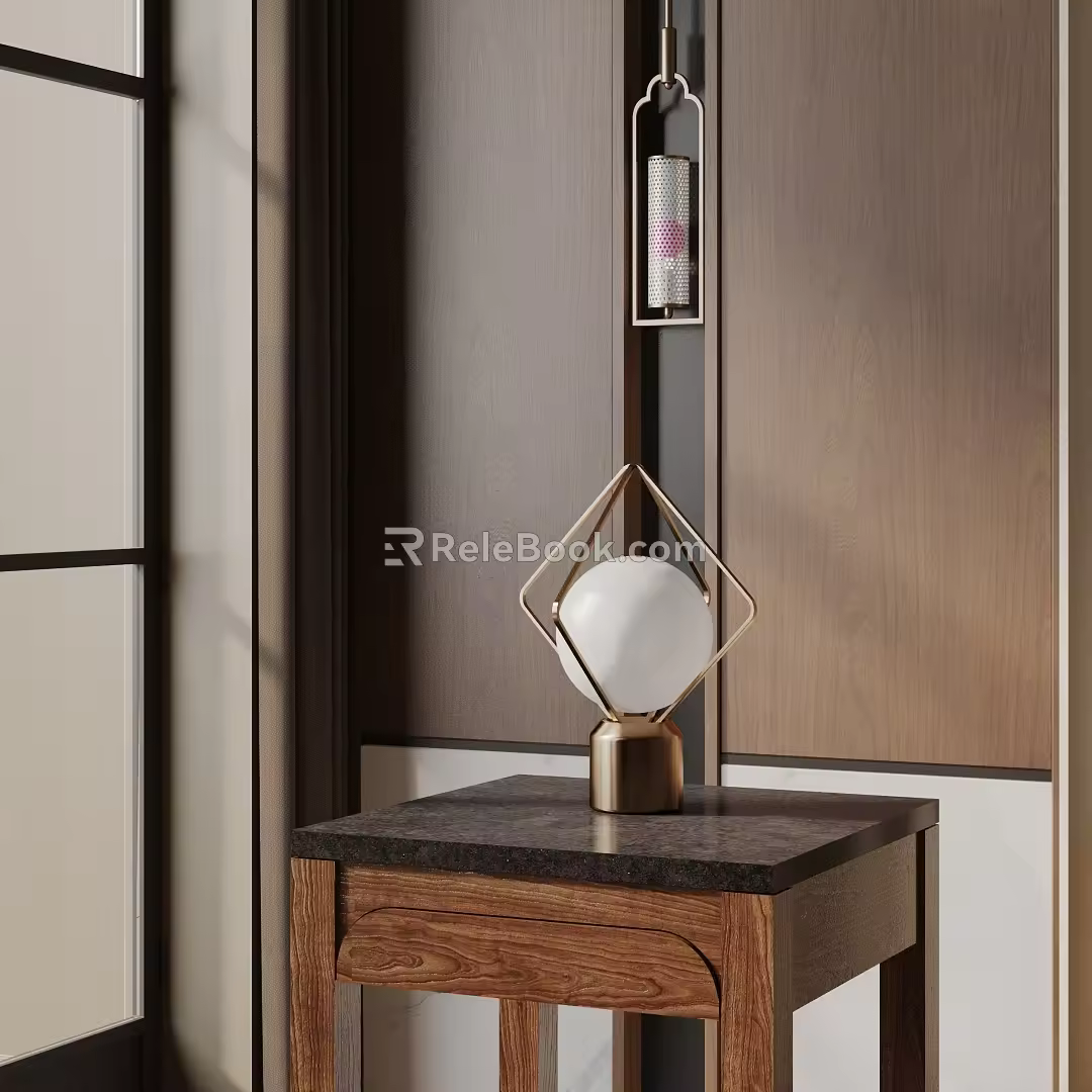 Modern table lamp 3d model