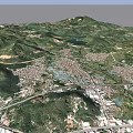 Aerial Planning of Mountainous Terrain with Green Spaces and Urban Areas