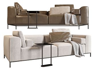 Modern Poliform double sofa 3d model