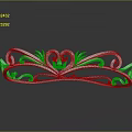 Elegant Silver Tiara With Intricate Floral Patterns And Sparkling Diamond Accents