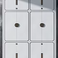 White Wardrobe With Modern Design Matching Chest Of Drawers Decorative Plants And Wall Art