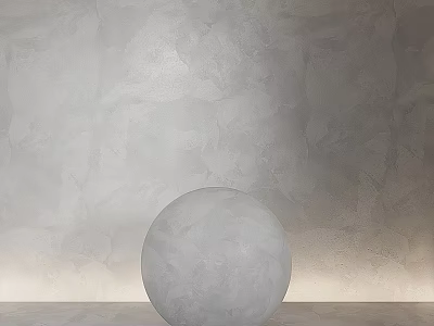 Circular Spherical Component With Textured Surface On Light Colored Floor Against Gray Wall 3d model