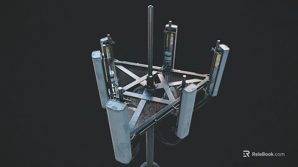 Industrial Style Commercial Equipment With Multi Arm Metal Structure And Hydraulic Functionality 3d model