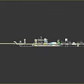 Industrial System With Blue Components Piping Framework And Valves