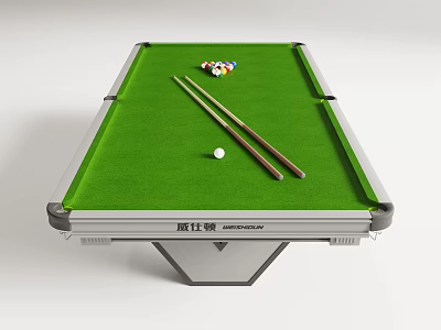 KANGSHIDUN Billiard Table Sports Equipment with Green Felt Balls and Cues 3d model