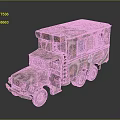 Camouflage Painted Military Vehicle Model With Detailed Body And Multi Wheel Design