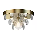 Elegant Modern Chandelier With Gold Metal Frame And Crystal Glass Decor For Interior Design