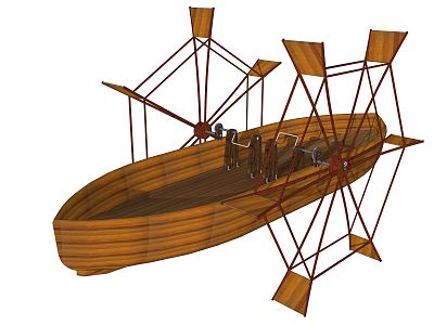 Modern Wooden Boat model