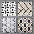 Modern Tile Stone Parquet Marble Parquet 3d model