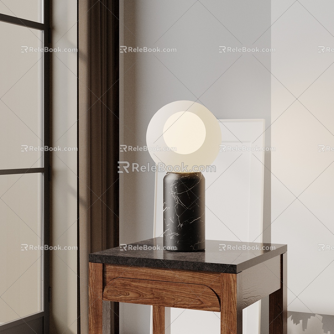 Modern table lamp 3d model