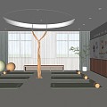 Modern Yoga Room Yoga Room Gym Postpartum Repair 3d model