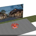 Red Lantern Themed Art Installation With 2020 Happy New Year Horse Sculptures And Firework Decorations