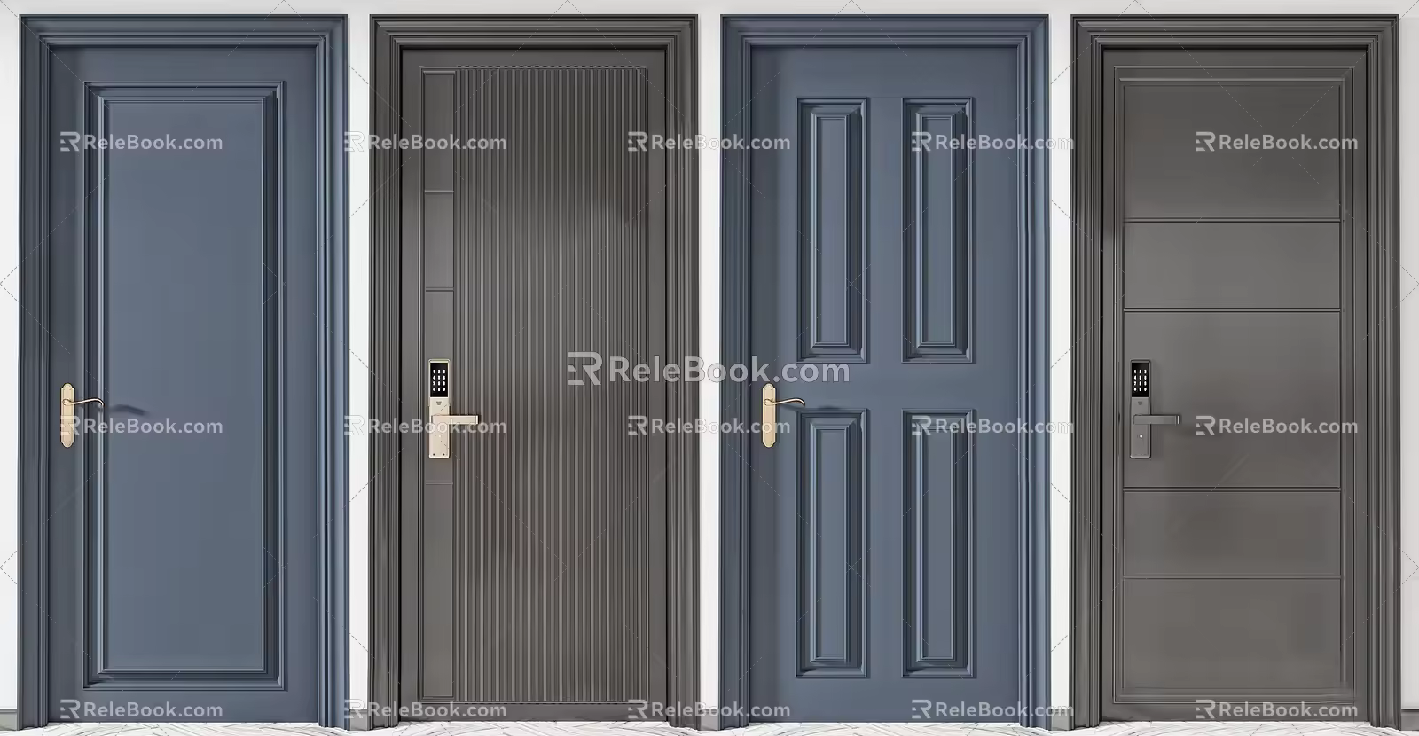 Modern security door 3d model
