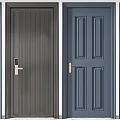 Modern security door 3d model