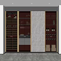 Modern Wine Cabinet Interior Design With Wine Bottles Wine Glasses And Storage Shelves