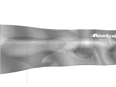 Modern Curved Feature Wall Design With Alincity Wavy Lines And Metallic Texture 3d model