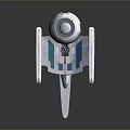 Futuristic Spaceship Model For Interstellar Cosmic Exploration With Sleek Aerodynamic Design
