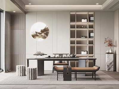 New Chinese Tea Room 3d model