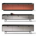 Modern TV Stand Design With Drawers Cabinets Metal Legs And Decorative Spheres
