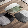 Stylish Color Block Rugs On Wooden Floor
