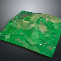 Aerial View Of Scenic Green Mountain Landscape With Rolling Hills And Natural Paths