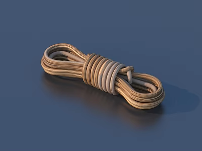 Tightly Tied Twisted Rope As Essential Daily Life Supplies For Home Use 3d model Tightly Tied Twisted Rope As Essential Daily Life Supplies For Home Use 3d model