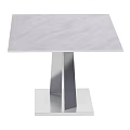 Modern Coffee Table With Sleek Marble Top And X Shaped Metal Base