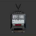 Blue and Silver Electric Locomotive With Red LOCOMOTIVE Sign And Pantograph On Top