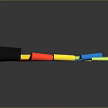 Elastic Multicolored Resistance Bands For Fitness Exercise Training And Workout