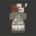 Traditional Half Timbered Building With Orange Roof Ivy Decorations Small Windows And Wooden Frame