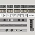 Modern switch socket combination 3d model