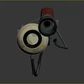Tactical Weapon With Red Nozzle White Body Flexible Hose And Long Barrel Design
