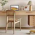 Simple desk and chair combination 3d model