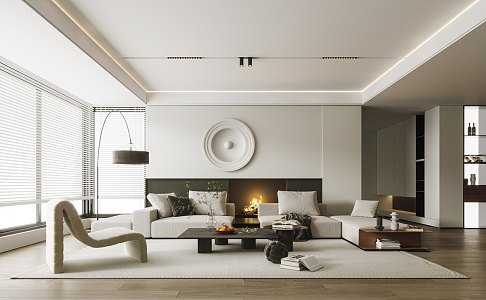 modern living room 3d model