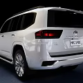 White SUV With Modern Design Chrome Accents And Large Alloy Wheels