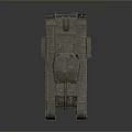 Heavy Duty Military Tank With Armored Body Tracked Wheels Mesh Protection And Turret Antenna