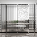 Modern glass screen 3d model