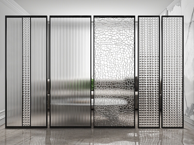 Modern glass screen 3d model