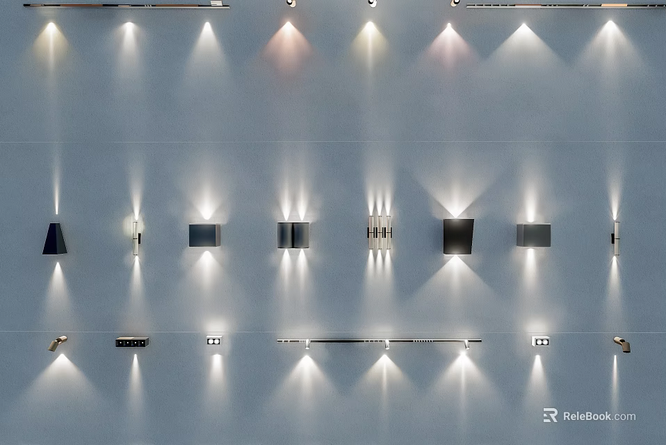 Modern Wall Lamps With Various Decorative Designs And Soft Lighting Effects For Home Interiors 3d model 