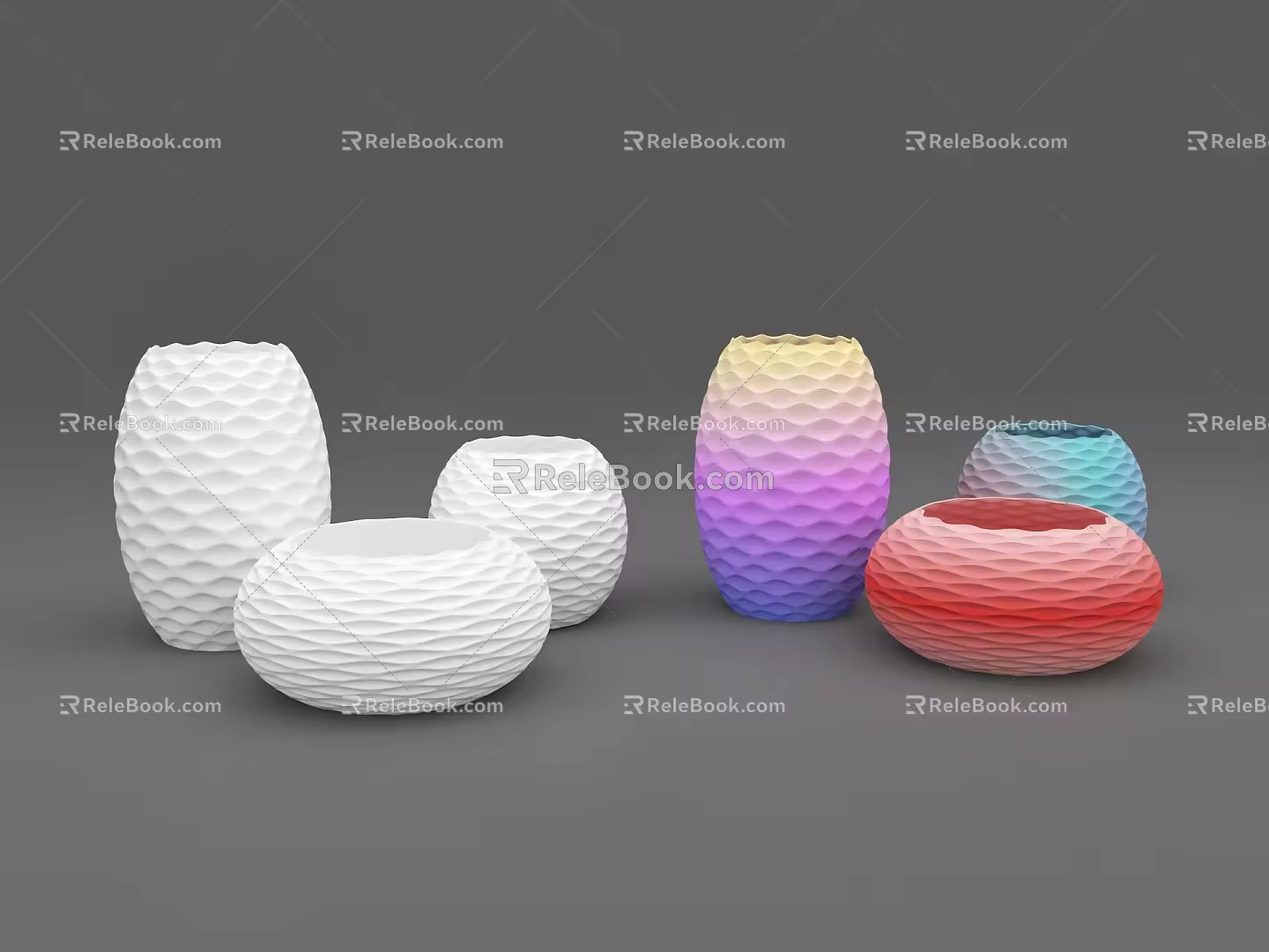 Utensils Jar Color Jar Art Jar Modeling Ornaments 3d model