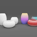 Utensils Jar Color Jar Art Jar Modeling Ornaments 3d model