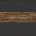 Classic Wooden Bench With Slatted Backrest Armrests And Natural Wood Grain