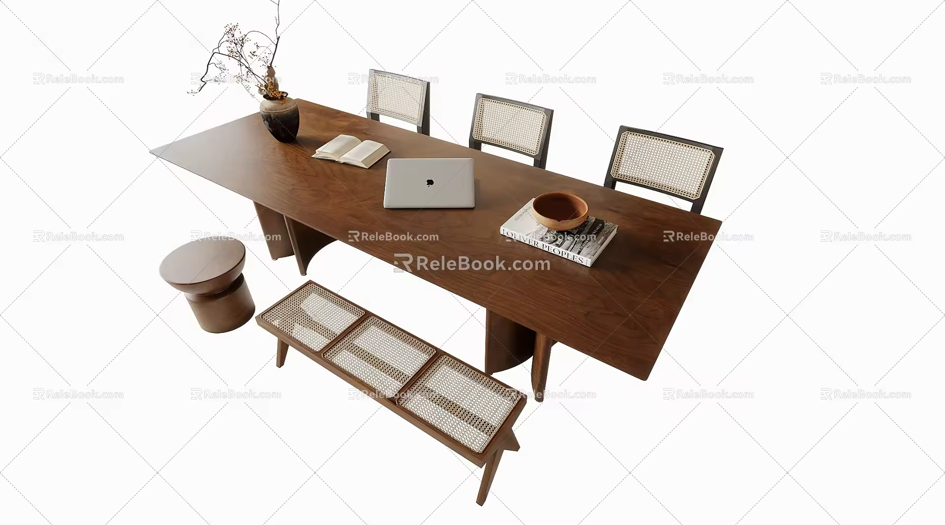 Modern Dining Table Chair Combination Dining Table Chair 3d model