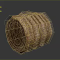 Coiled Natural Fiber Decorative Object With Spiral Pattern And Textured Surface