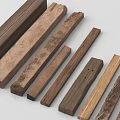 Stone Wood Various Types of Wooden Strips with Different Colors and Textures Displayed