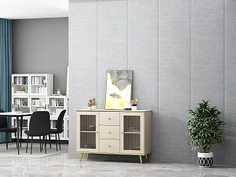 Modern Guest Restaurant Sideboard Cabinet Bucket Cabinet Storage Cabinet 3d model