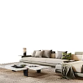 Minotti Miloti Sofa Combination 3d model