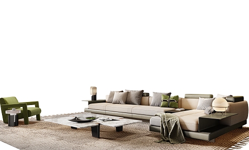 Minotti Miloti Sofa Combination 3d model